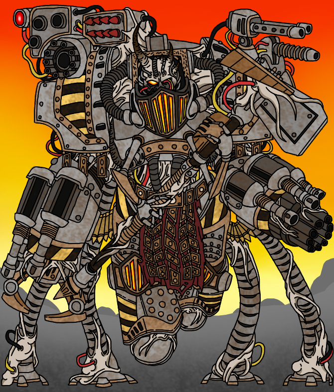 Perturabo Daemon Primarch of the Iron Warriors by MrToothyTheShadowMan