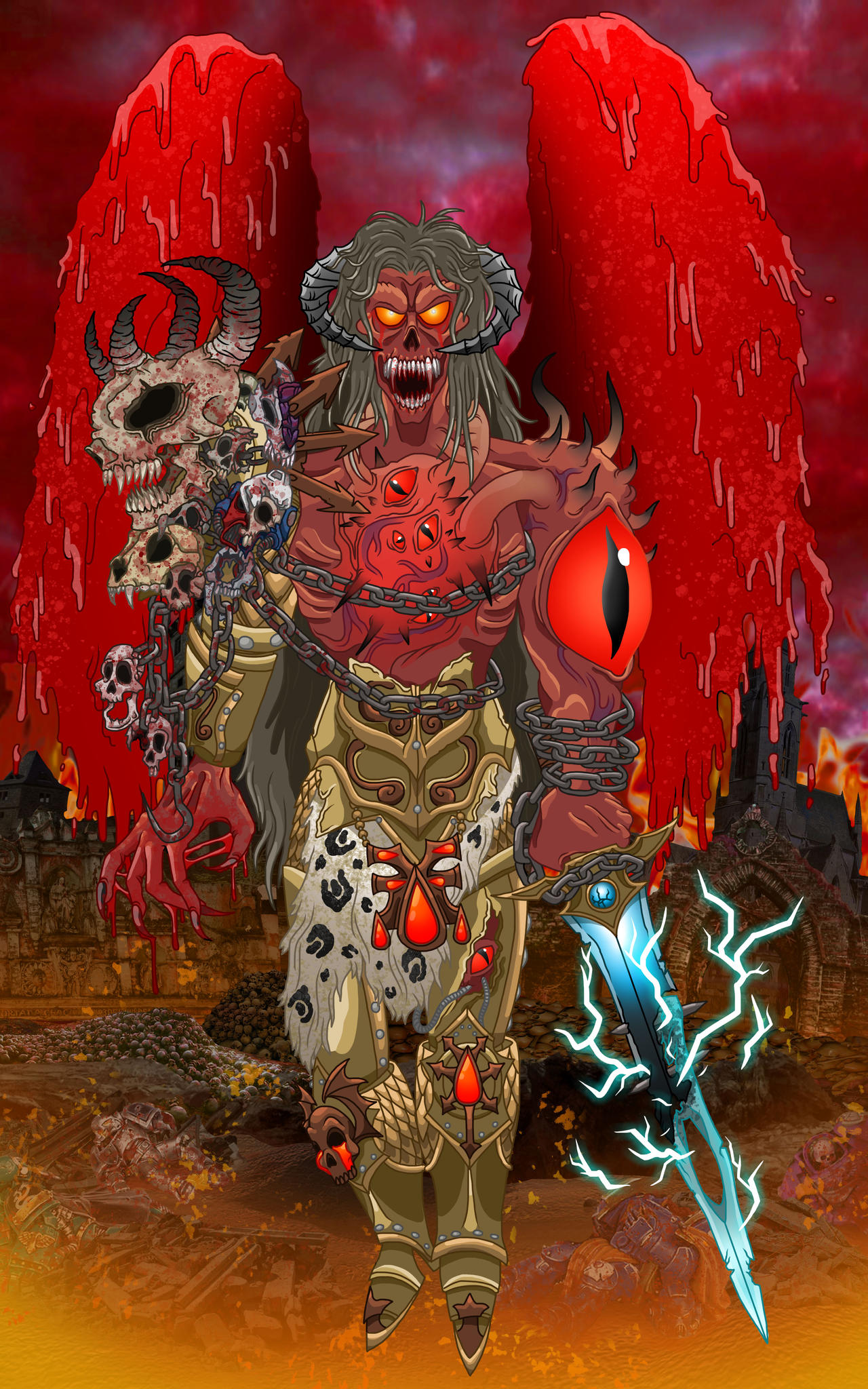 Sanguinius, Daemon Primarch of Khorne by MrToothyTheShadowMan on DeviantArt