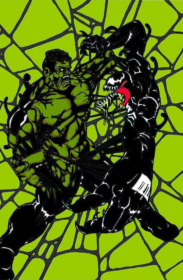 Hulk vs Venom COLOR by psychomud on DeviantArt