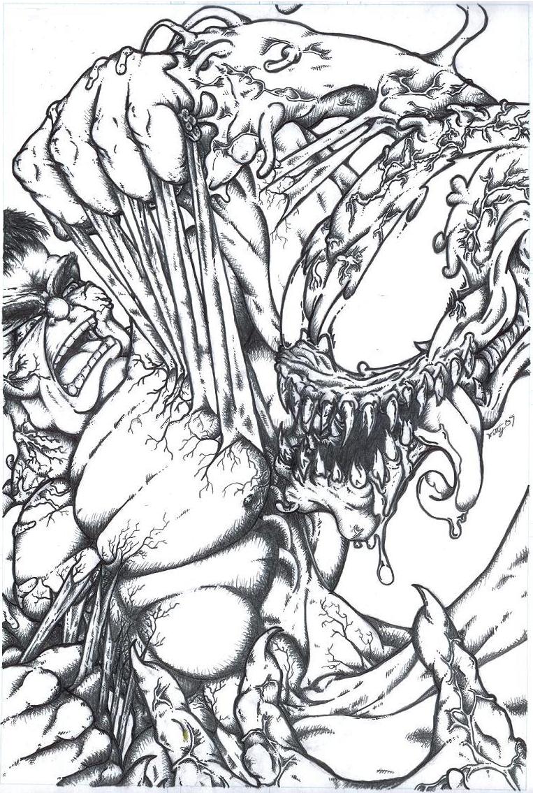 Hulk Vs Venom Symbiote by psychomud on DeviantArt
