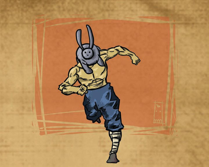 Rabbithead Man running. by F-artiste on DeviantArt