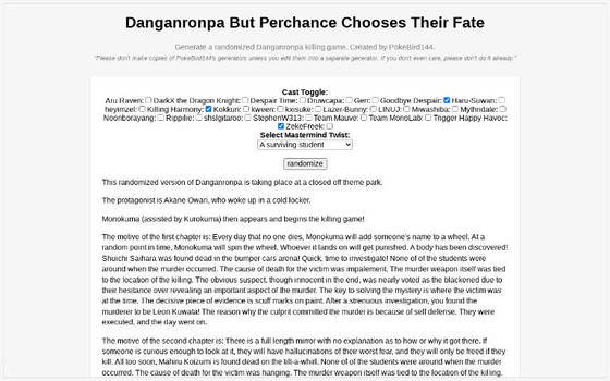 Spooky month 6 generator ― Perchance