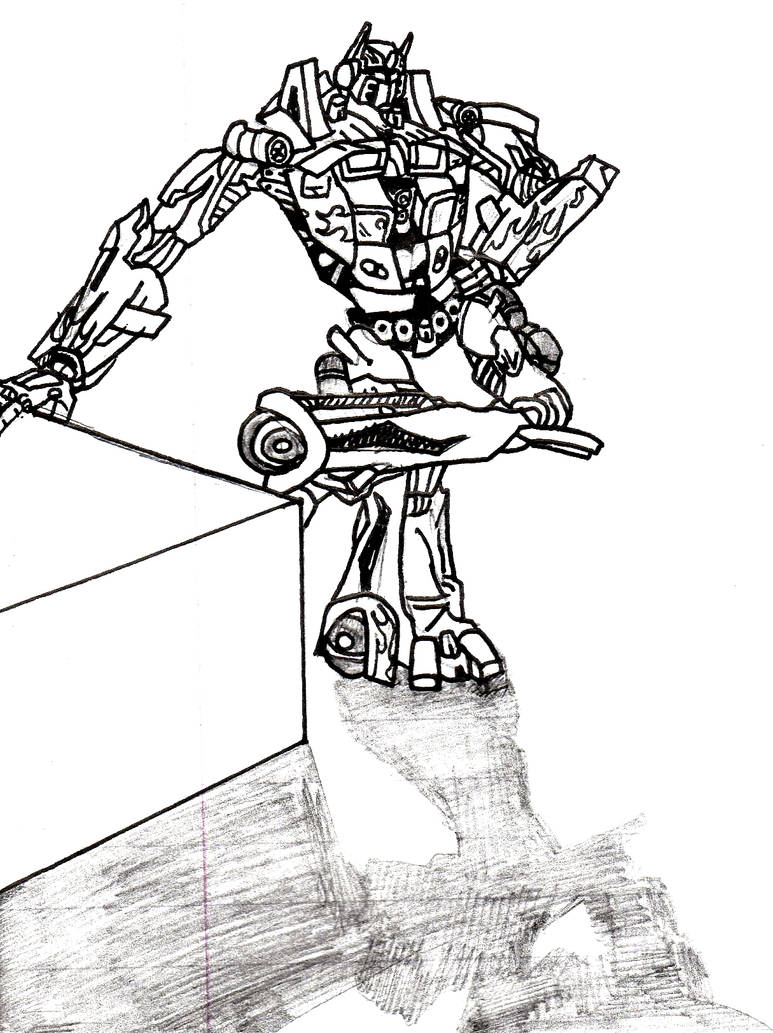 Optimus Prime pen drawing by ToaTom on DeviantArt
