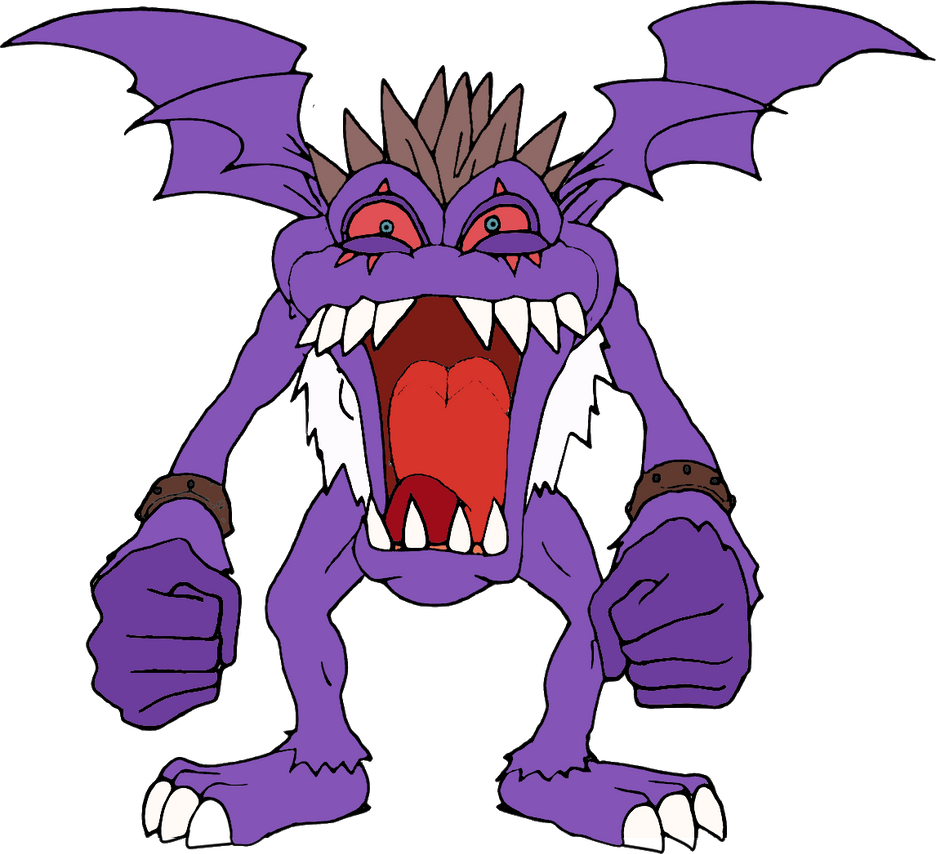 Evilmon Purple (Digimon World 3) by HomeosTTasis on DeviantArt