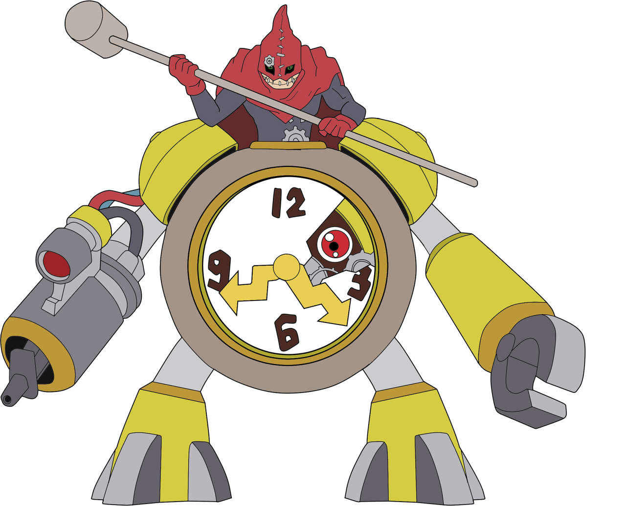 Clockmon (Digimon Ghost Game) by HomeosTTasis on DeviantArt