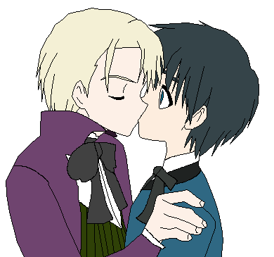 Alois kissing Ciel