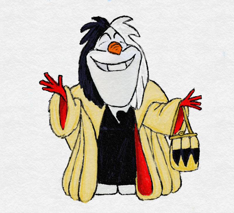 Olaf as Cruella da ville