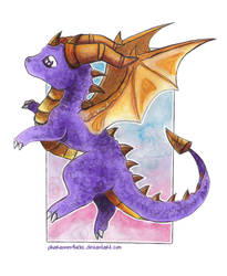 The cutest purple dragon ever