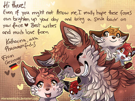 Summer Card Project - Foxes by Pharaonenfuchs