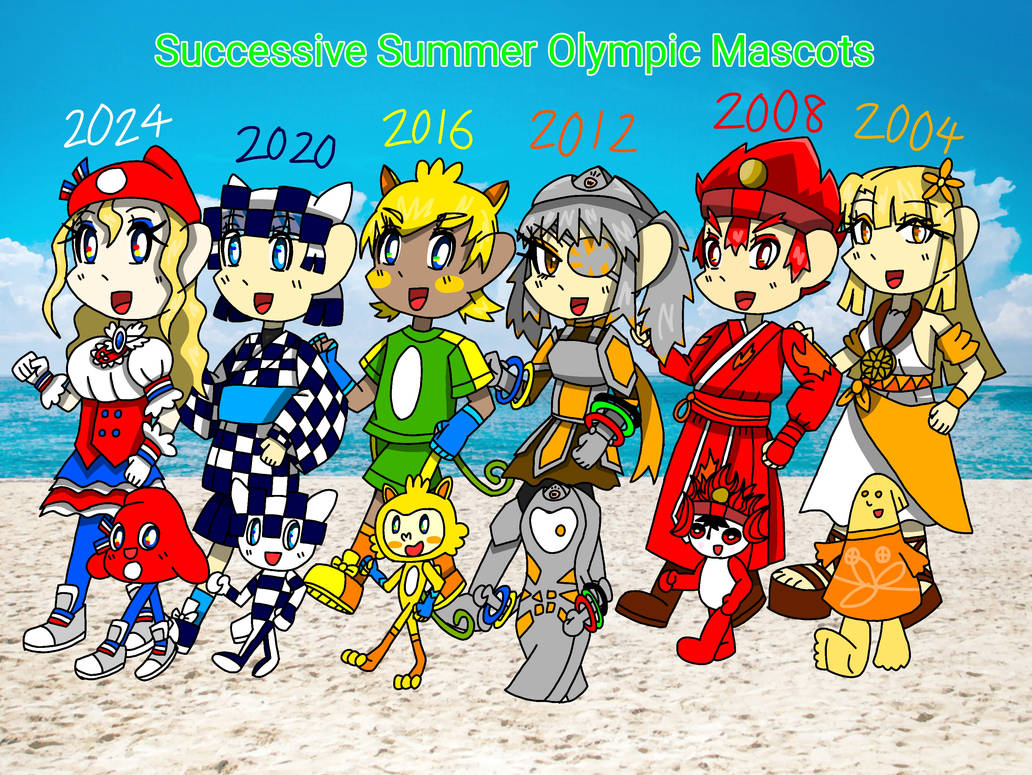 Summer Olympic Mascots 2004-2024 by Mikuori on DeviantArt
