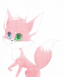 Pink fox by FoxGoddess44!