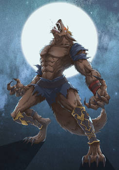 DND Male Character Werewolf Form