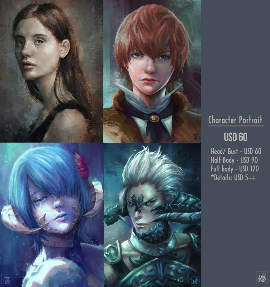 Character Portrait Painting Sample New by YUU0519 on DeviantArt