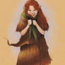 Fairy dressed with leaves