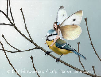 The faery and the blue tit (painting)