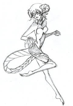 Dragon Woman Sketch