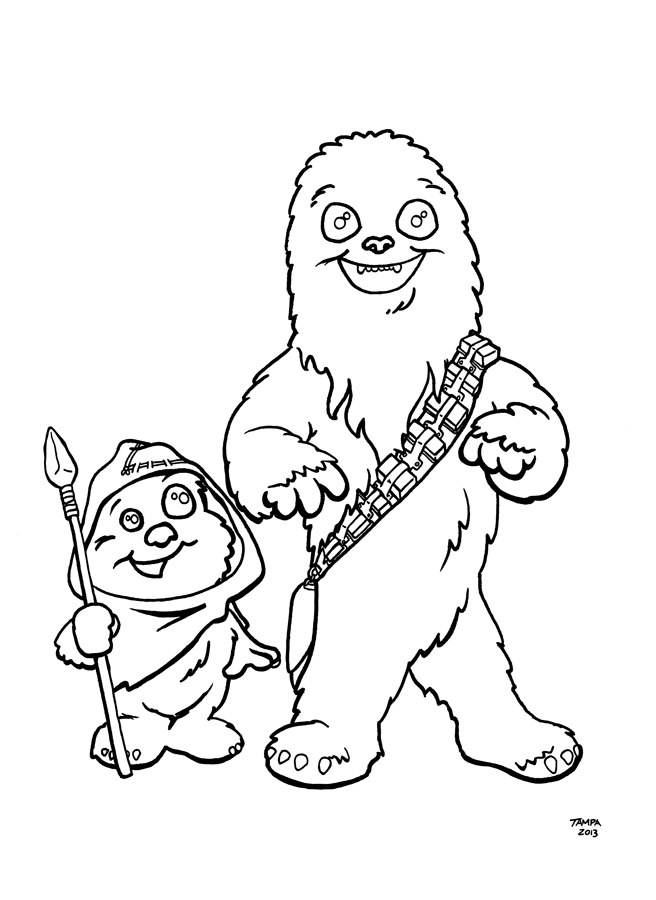 Wicket and Chewbacca