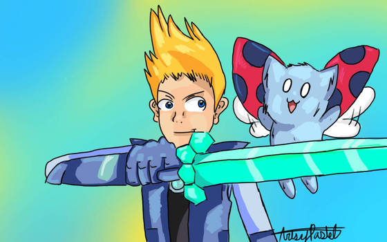 Bravest Warriors Fan art 1: Chris and Catbug