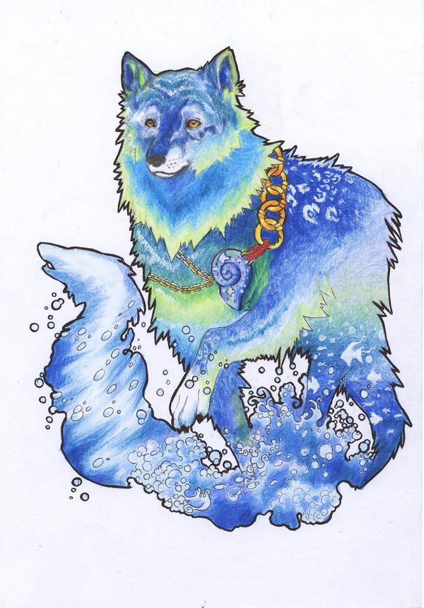 Wolf spirit water element by thethyarim on DeviantArt