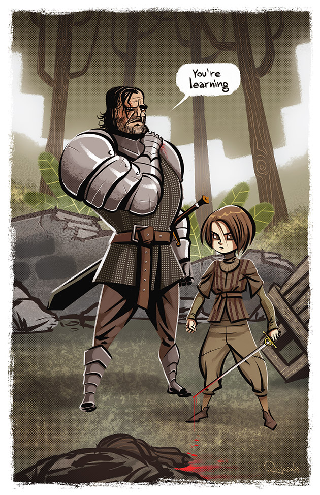 - Arya and The Hound - by sergio-quijada