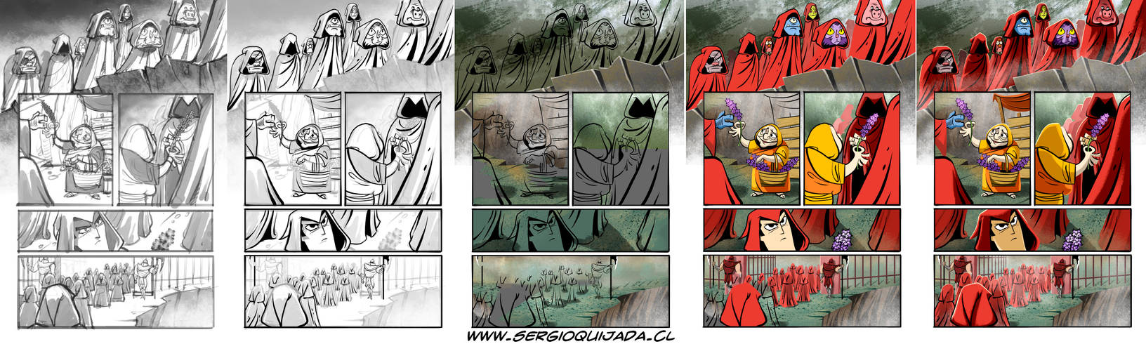 - Samurai Jack 16 - Page process + FB contest by sergio-quijada