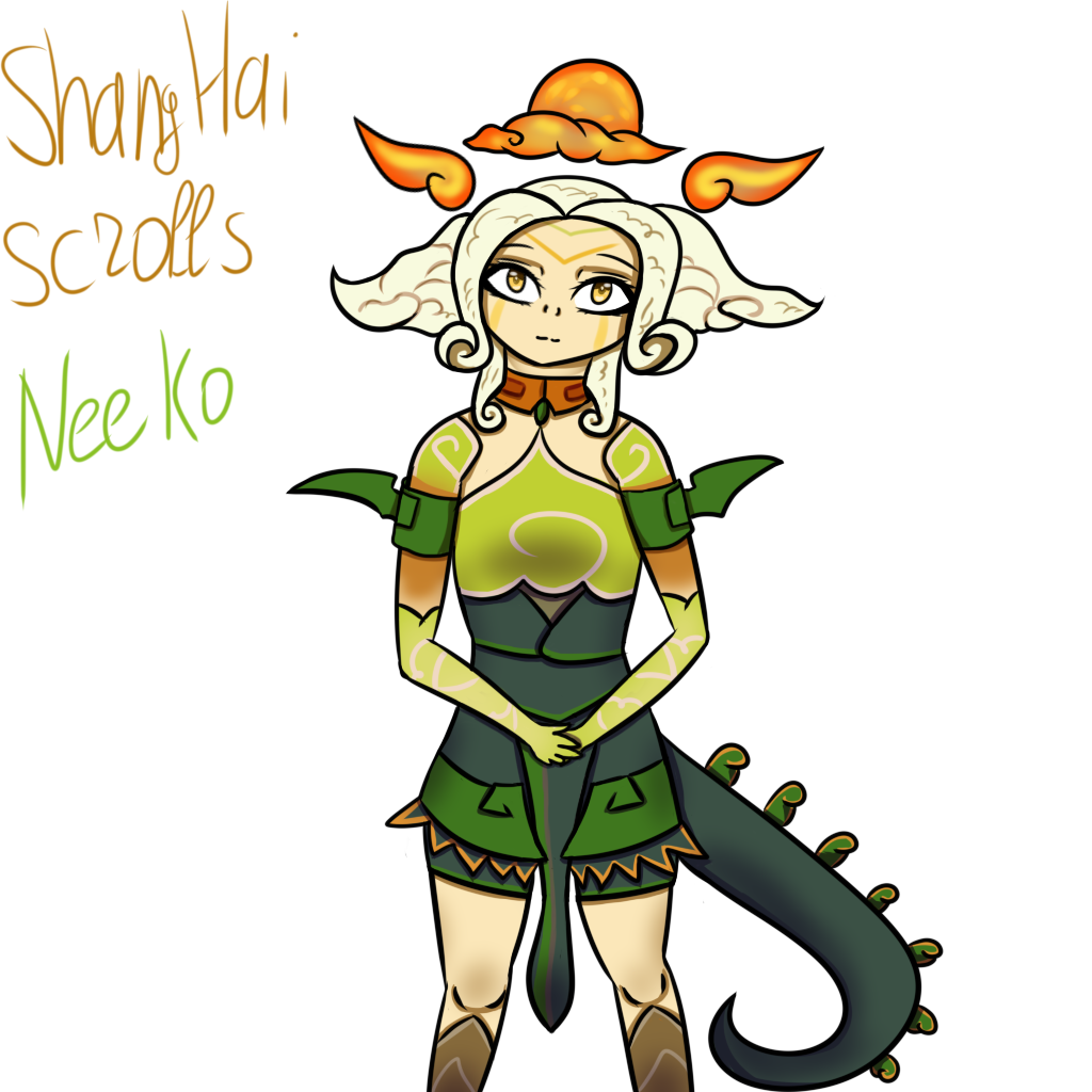 Shang Hai Scrolls Neeko by DaydreamLaria on DeviantArt