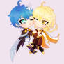 Genshin impact oc x canon, chibi commission