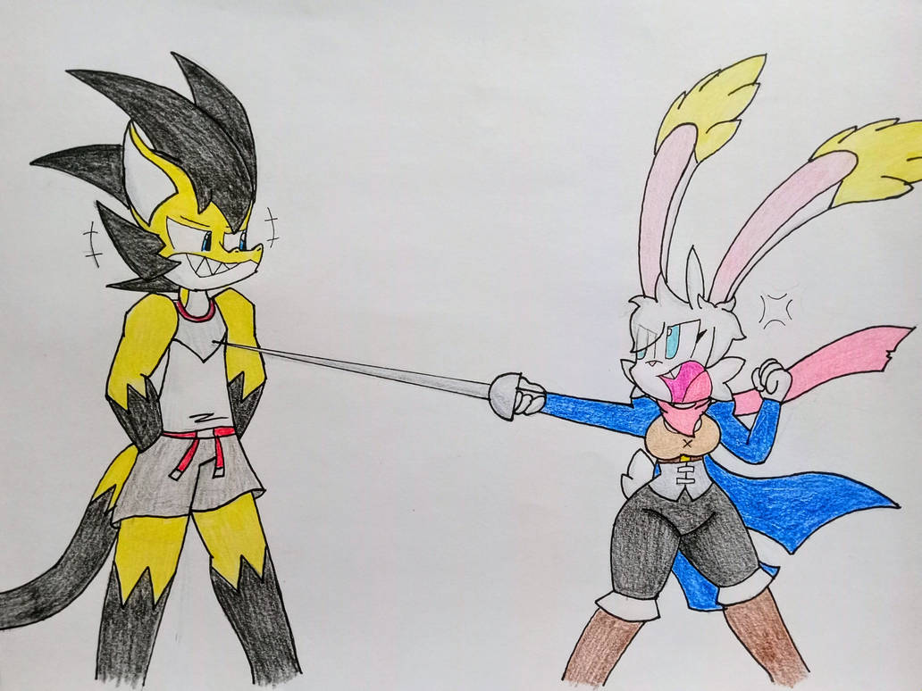 Confrontation between bunny and dragon by Galactic-Stars1 on DeviantArt