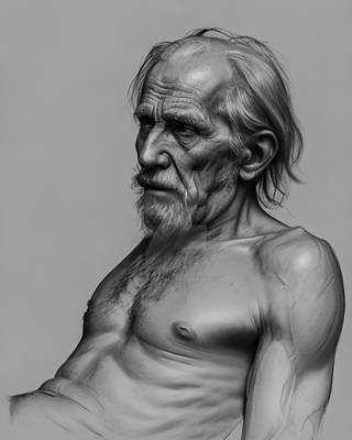 Old Man Drawing