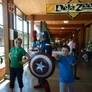 We met Captain America....