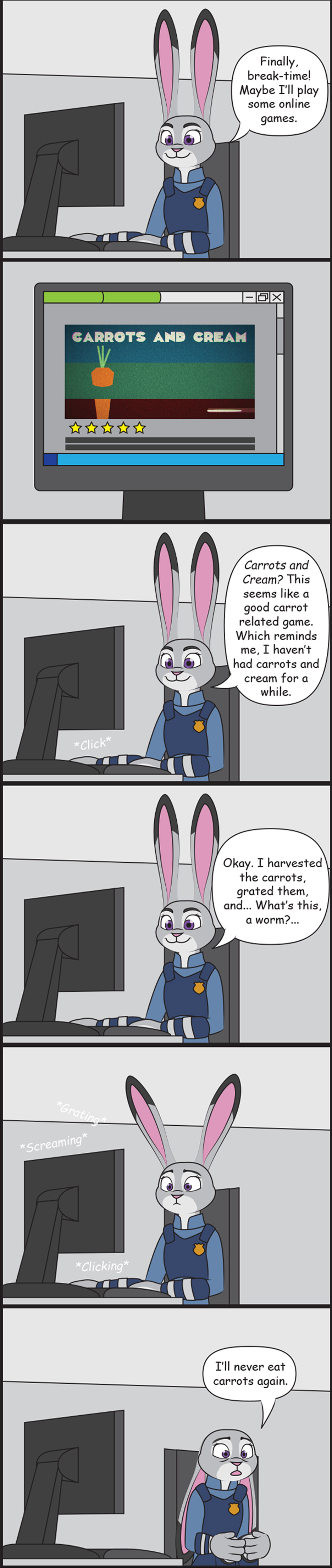 Judy Playing Carrots and Cream