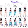 Humanized Foxy Caine Clothing Chart 1