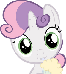 Sweetie Belle Sipping Milkshake