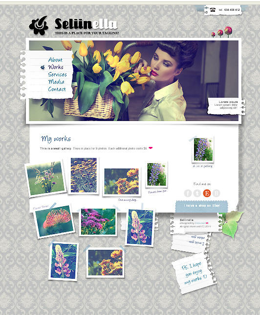 Vintage website template by CuteLenluDesigner on DeviantArt