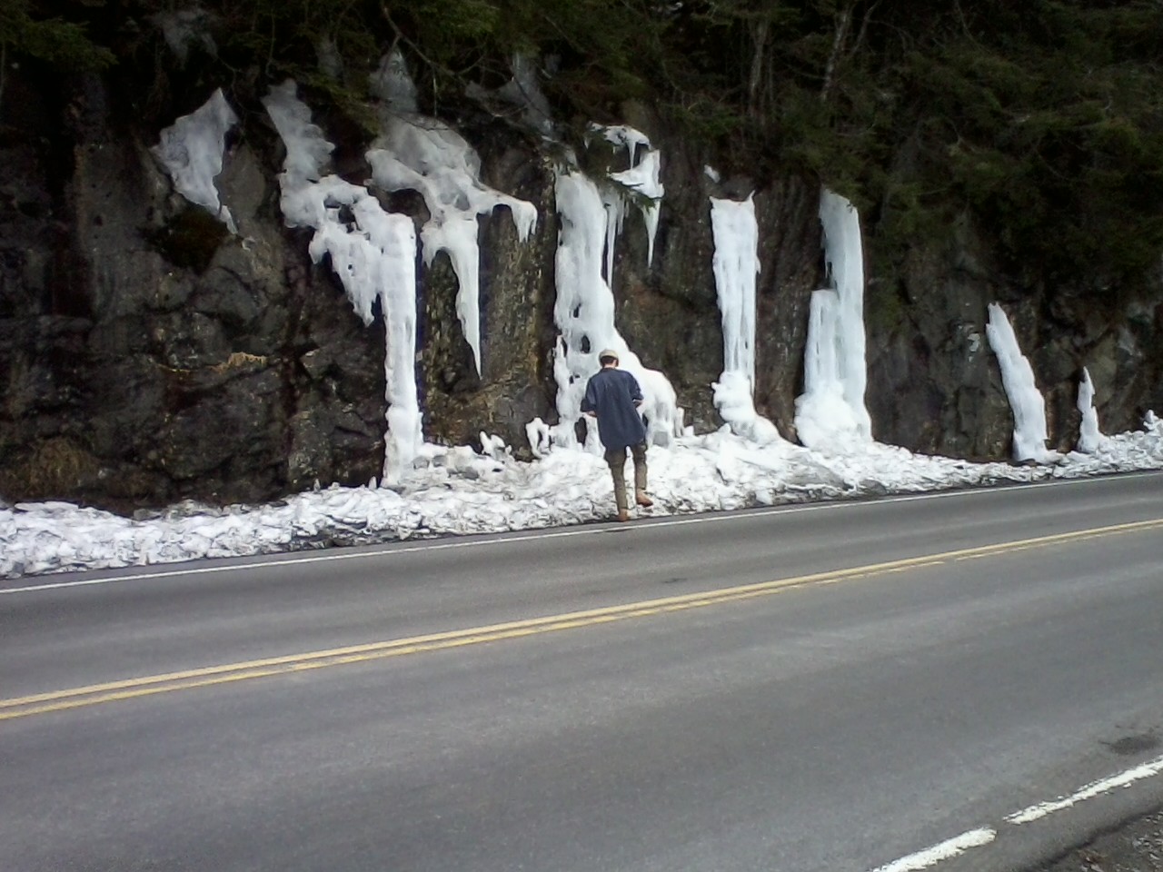 Daggett and some frozen runoff