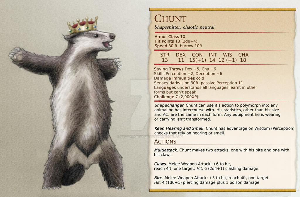 Chunt Chunt - DnD entry by BeccaPaintmore on DeviantArt