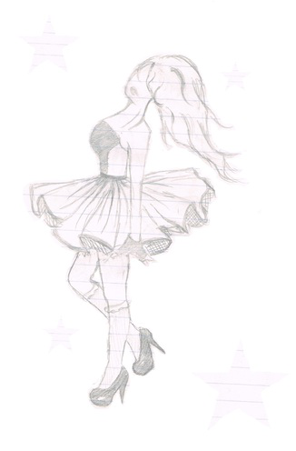 How to draw a flowy dress best sale