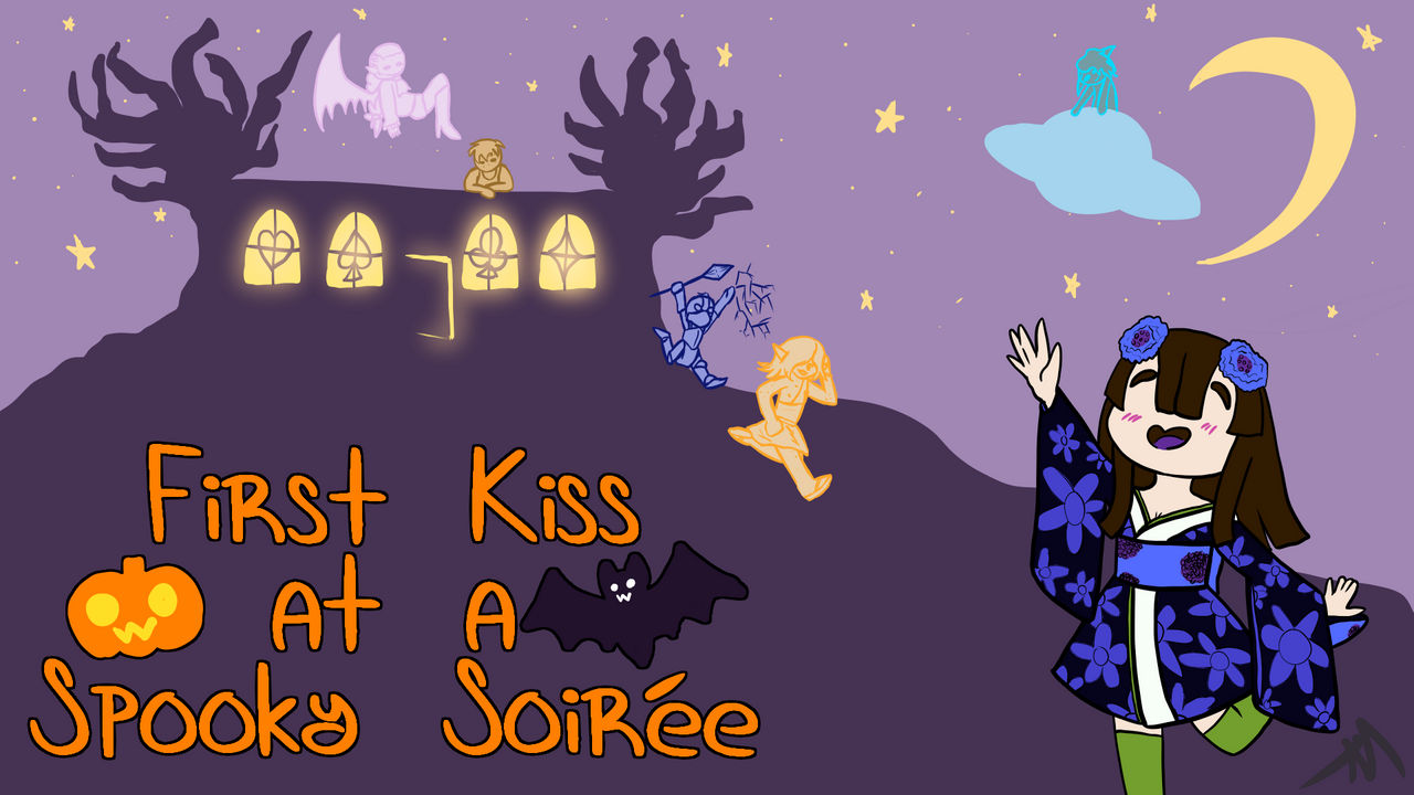 First Kiss at a Spooky Soiree