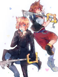 Sora and Roxas [Kingdom Hearts]