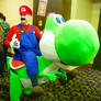 Mario and Yoshi Cosplay