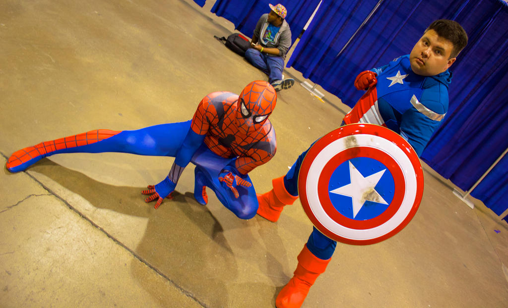 Spiderman and Captain America