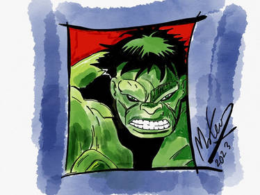 Hulk dibujado con Sketches