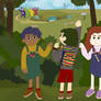 Tots TV saying hello to the Teletubbies.