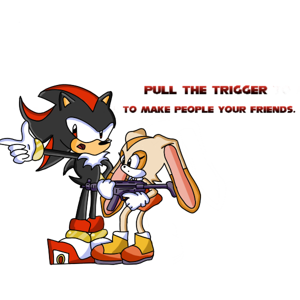 Shadow Pst Shadow teaching Cream to use a gun by ProjectPST on DeviantArt
