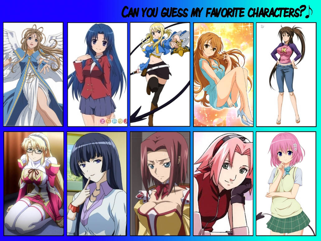 My Top Ten Favorite Female Anime Characters by zeaespon on DeviantArt