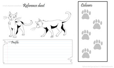 cat reference sheet lineart