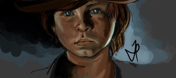 Carl Grimes - Walking Dead - Portrait - Color