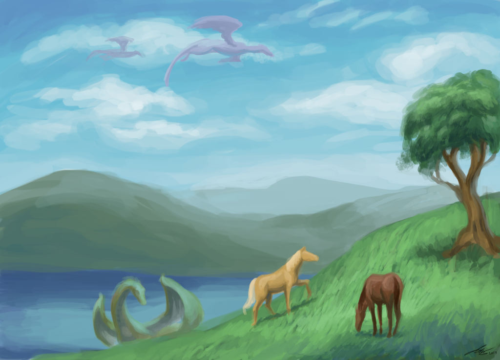 Speed Paint 2: Horseys and dragoneys