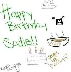 HAPPY BIRTHDAY SADIE!!