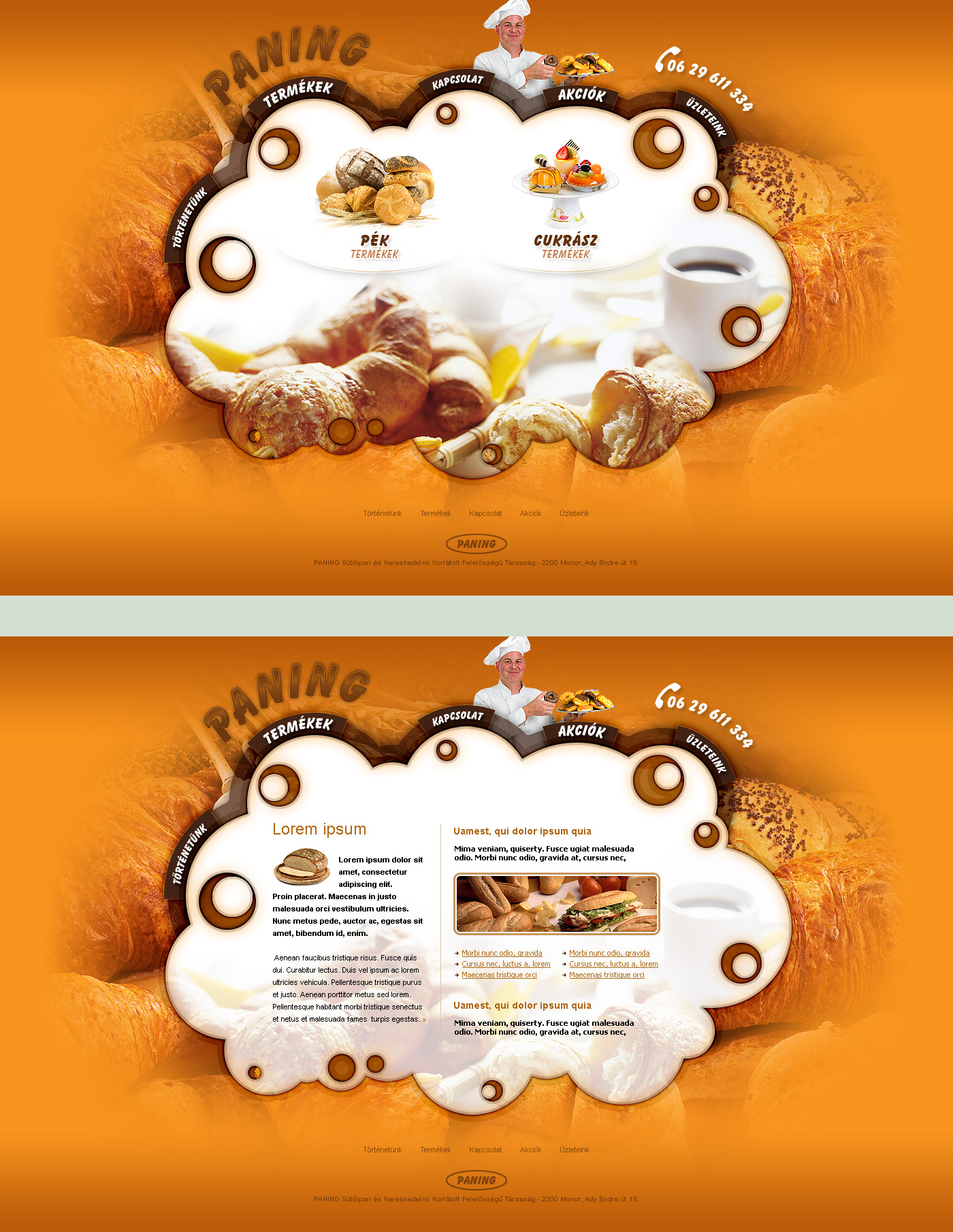Bakery - web design